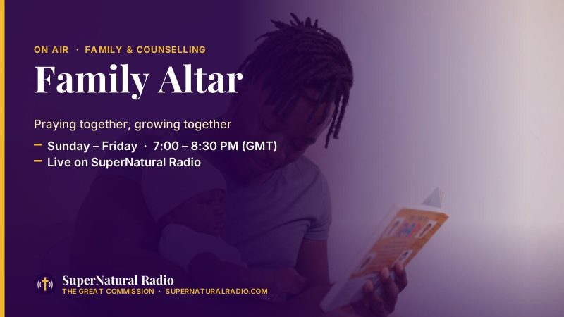 Programme banner: Family Altar — Sunday – Friday  ·  7:00 – 8:30 PM (GMT)